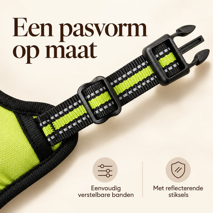 Verstelbare band met reflecterende stiksels